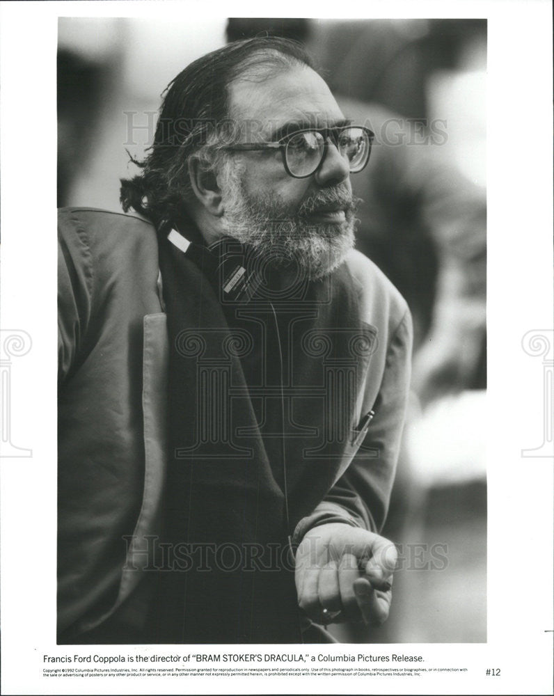 1992 Press Photo Francis Ford Coppola directs &quot;Bram Stoker&#39;s Dracula&quot; - Historic Images