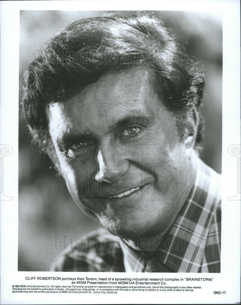 1983 Press Photo Brainstorm Cliff Robertson - Historic Images