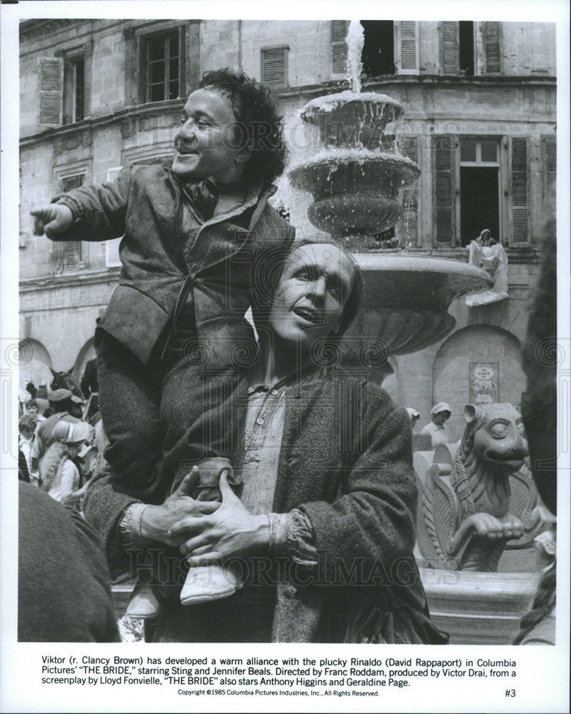 1985 Press Photo Clancy Brown, David Rapport in &quot;The Bride&quot; - Historic Images