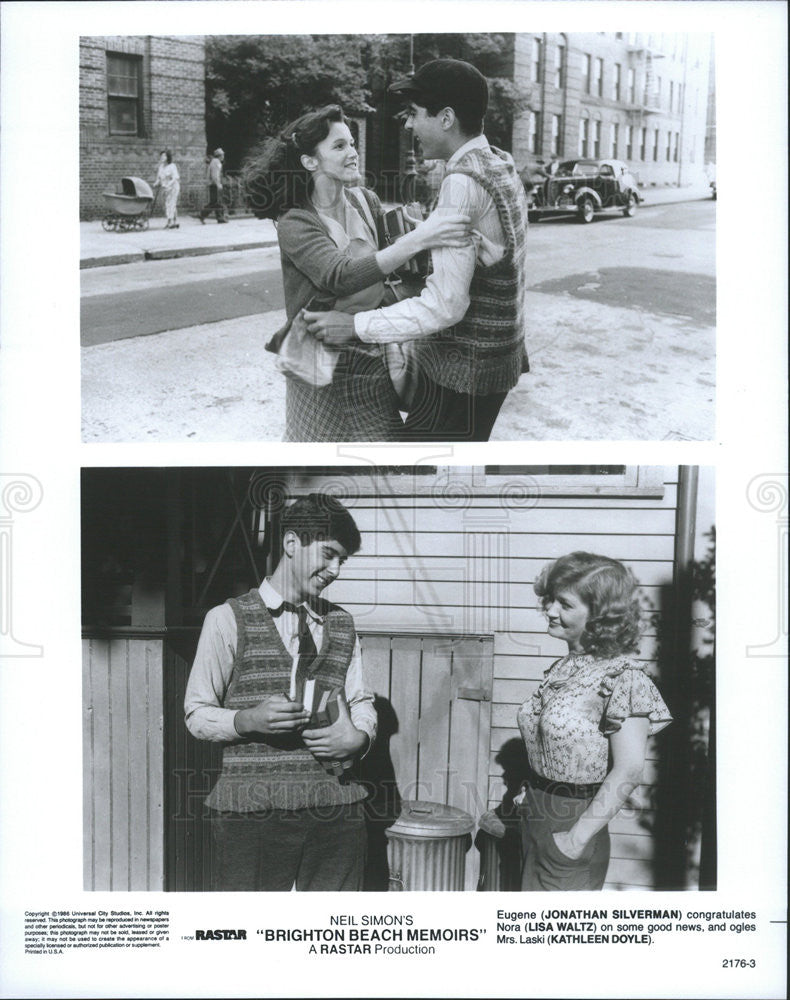 1986 Press Photo Jonathan Silverman, Lisa Waltz  &quot;Brighton Beach Memoirs&quot; - Historic Images