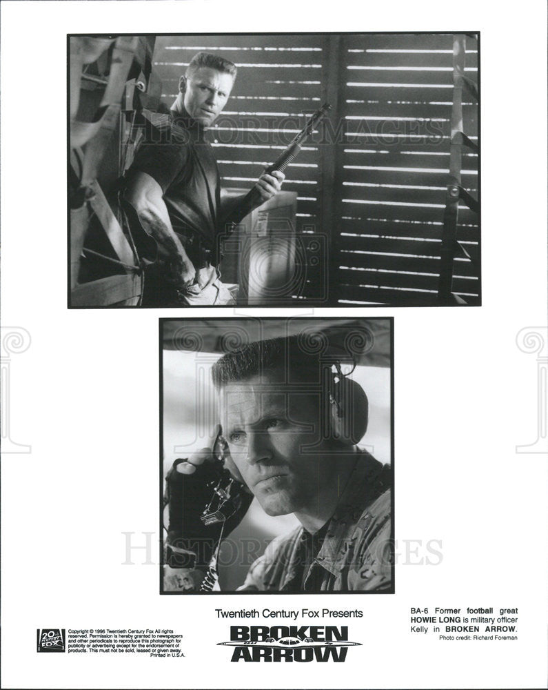 1996 Press Photo Howie Long in &quot;Broken Arrow&quot; - Historic Images