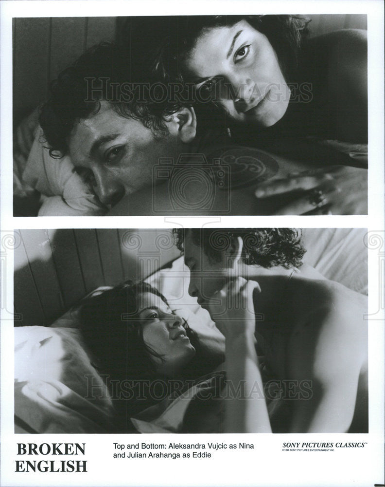 1996 Press Photo Aleksandra Vujcic &amp; Julian Arahanga in &quot;Broken English&quot; - Historic Images