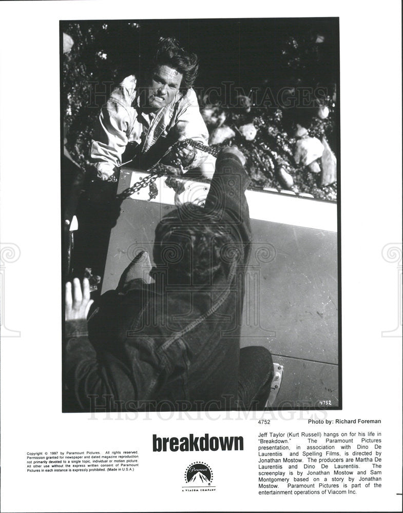 1997 Press Photo Kurt Russell in &quot;Breakdown&quot; - Historic Images