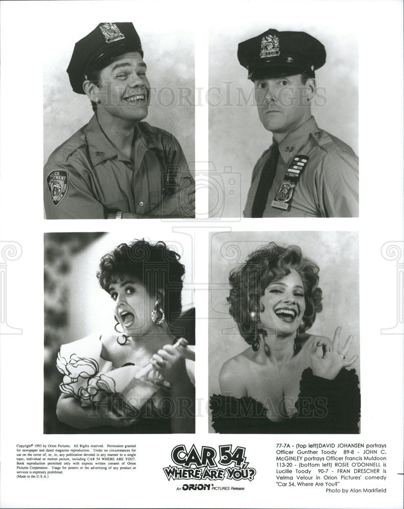 1993 Press Photo Car 54 Where are you? David Johansen John C. McGinley Rosie - Historic Images