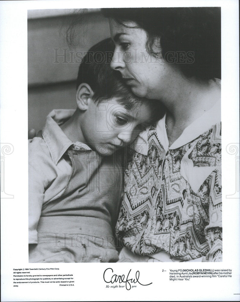 1984 Press Photo Nicholas Gledhill &amp; Robyn Nevin in &quot;Careful He Might Hear You&quot; - Historic Images