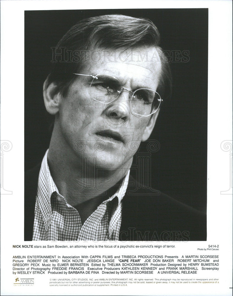 1991 Press Photo Nick Nolte stars in &quot;Cape Fear&quot; - Historic Images