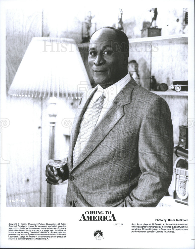 1988 Press Photo John Amos stars in &quot;Coming To America&quot; - Historic Images