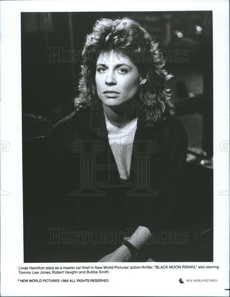 1985 Press Photo Black Moon Rising Linda Hamilton - Historic Images