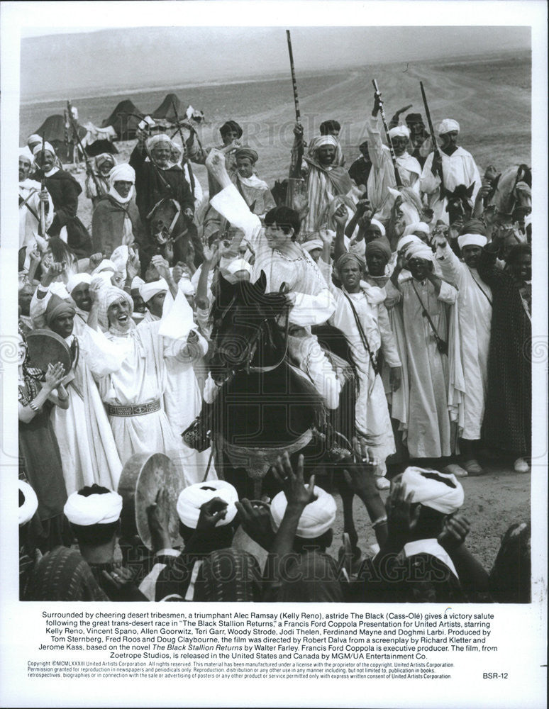 1983 Press Photo The Black Stallion Returns Kelly Reno Cass Ole - Historic Images