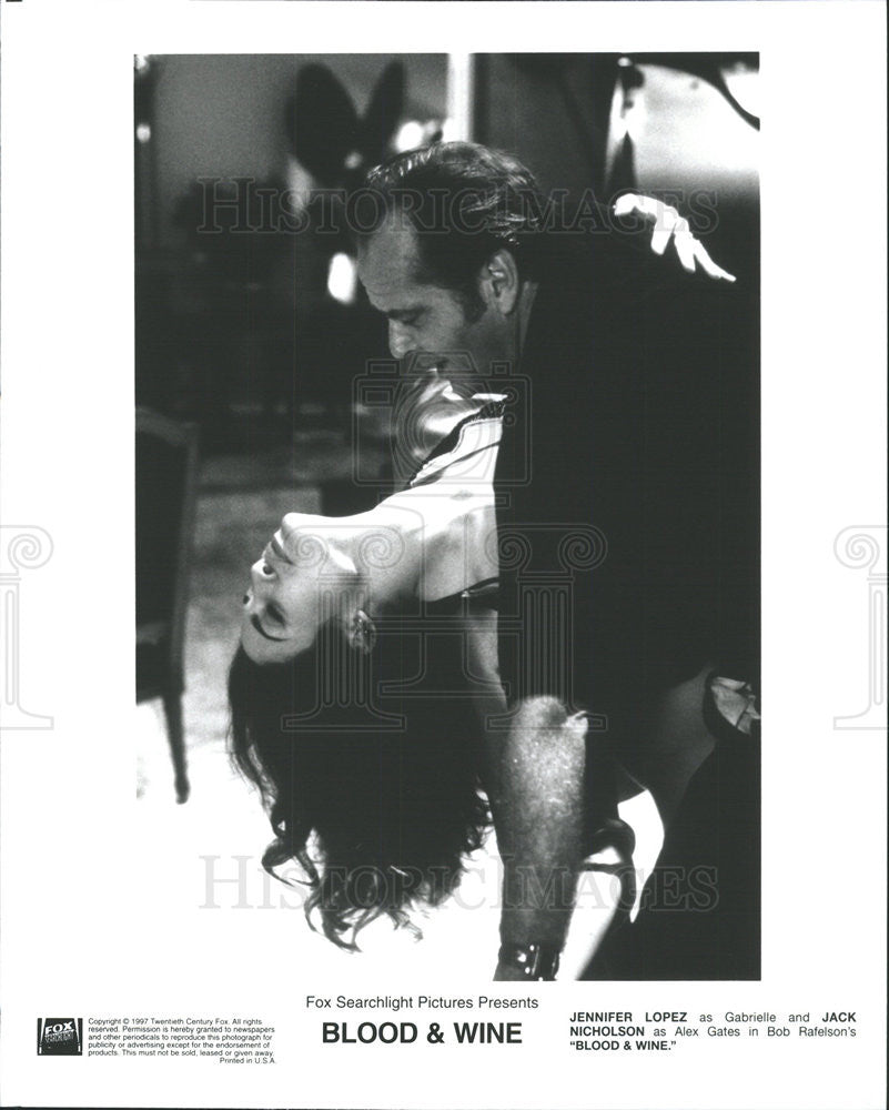1996 Press Photo Blood & Wine Jennifer Lopez Jack Nicholson - Historic Images