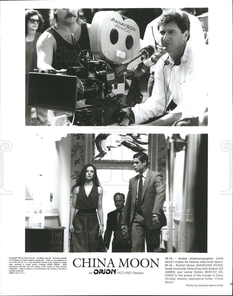 1993 Press Photo China Moon Madeleine Stowe Ed Harris Benicio Del Toro - Historic Images