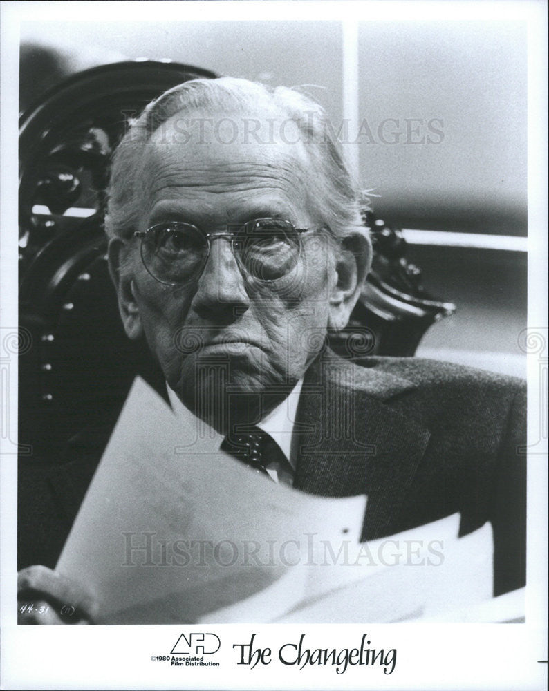 1980 Press Photo Melvyn Douglas Actor Changeling - Historic Images