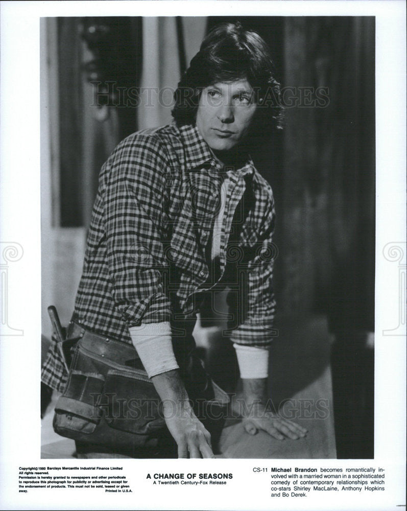 1980 Press Photo Michael Brandon Actor Change Seasons - Historic Images