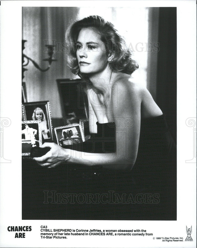 1989 Press Photo Cybill Shepherd in &quot;Chances Are&quot; - Historic Images