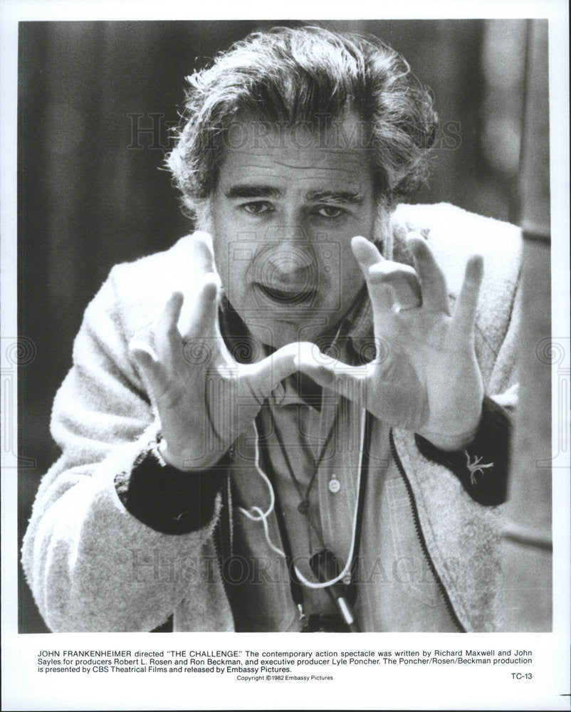 1982 Press Photo &quot;Challenge&quot; Director John Frankenheimer - Historic Images