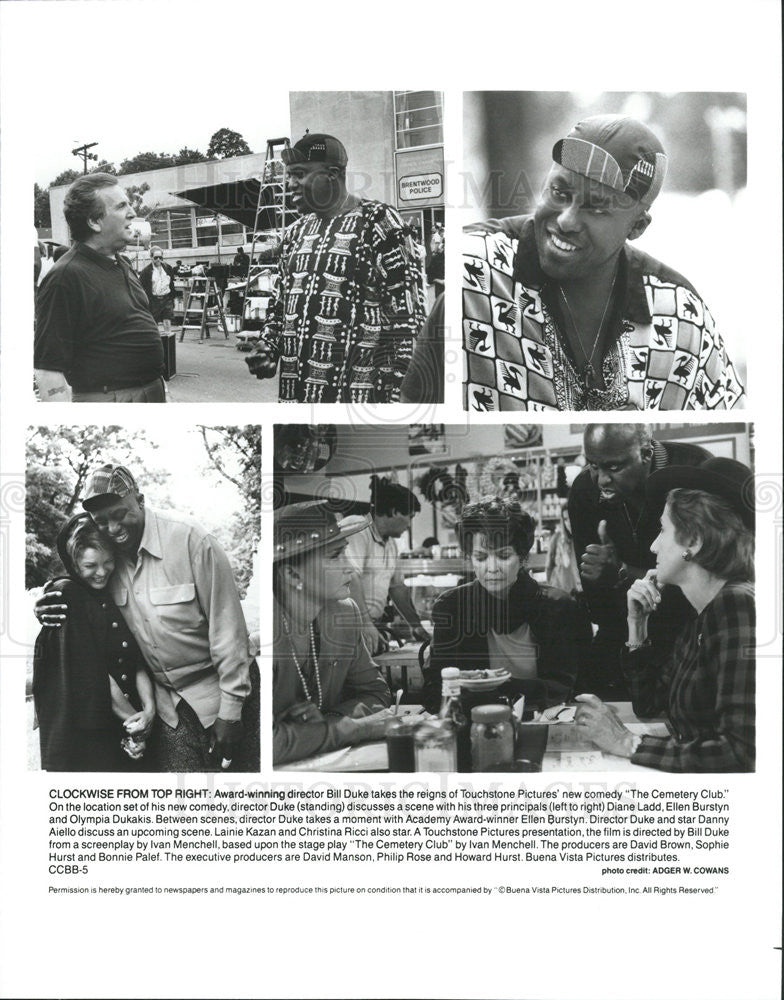 1993 Press Photo &quot;The Cemetery Club&quot; Director Bill Duke, Diane Ladd - Historic Images