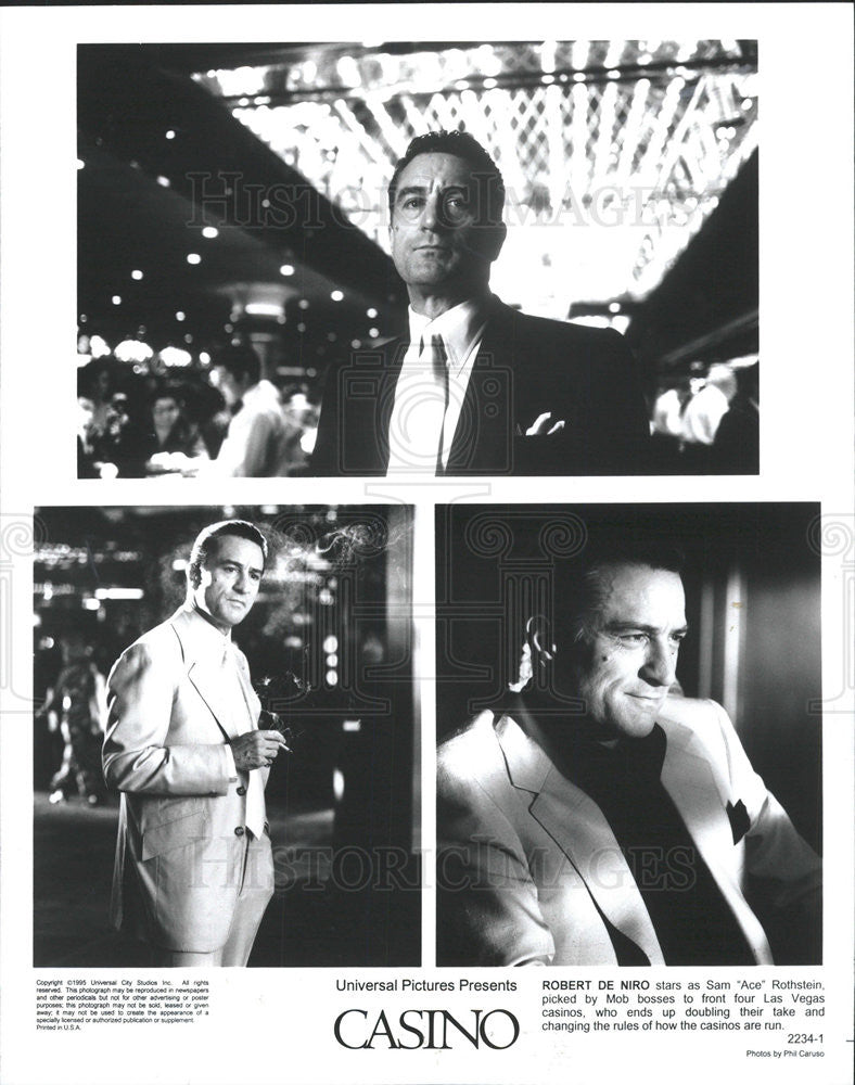 1995 Press Photo Robert De Niro Actor Casino - Historic Images
