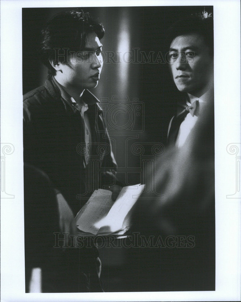 Press Photo Tony Chan Jeff Lau Actors Combination Platter - Historic Images