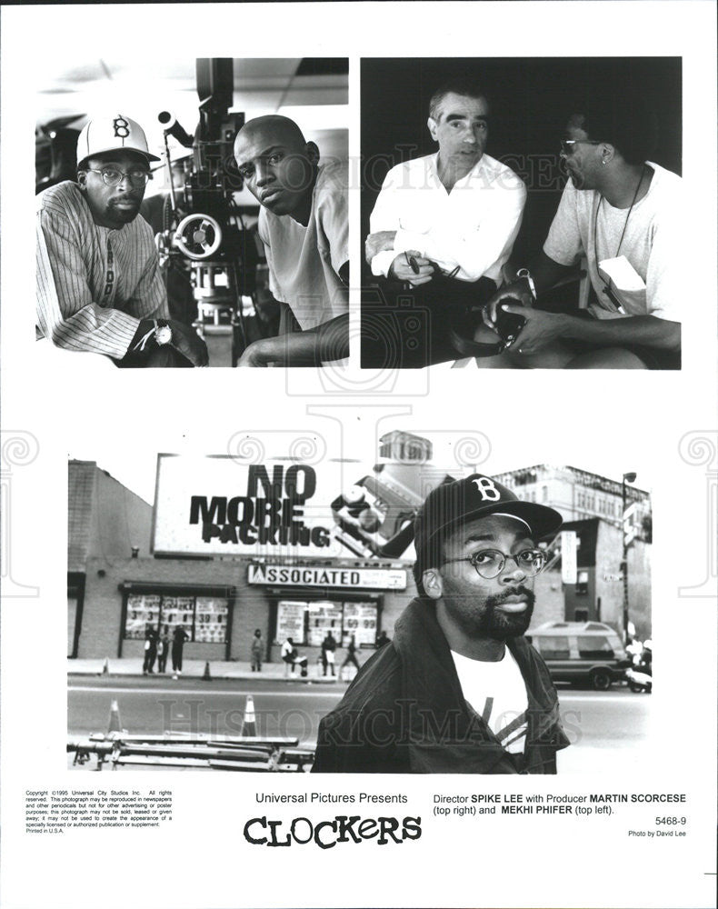 1995 Press Photo Clockers director Spike Lee producer Martin Scorcese Mekhi - Historic Images