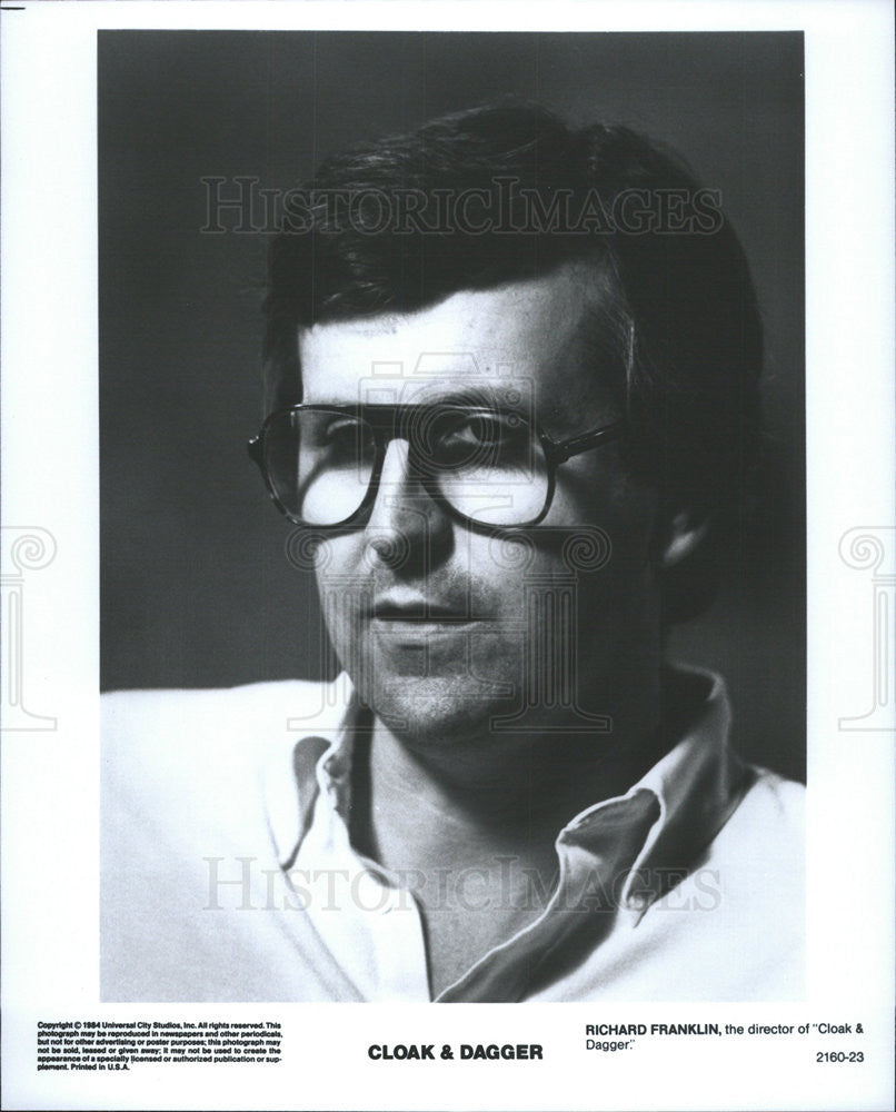 1984 Press Photo Richard Franklin Director Cloak Dagger - Historic Images