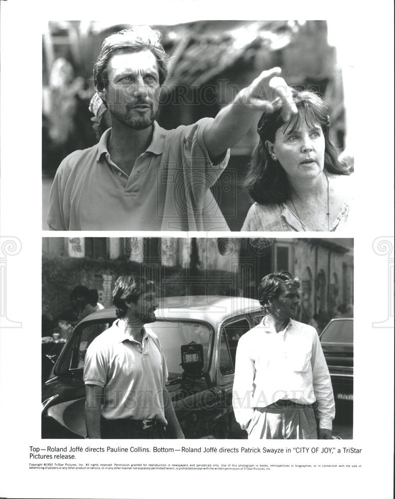 1992 Press Photo Film City of Joy Roland Joffe Director Pauline Collins - Historic Images