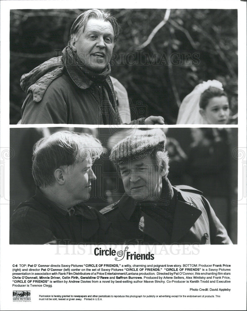 1995 Press Photo Pat O&#39;Connor Directs Circle Of Friends - Historic Images