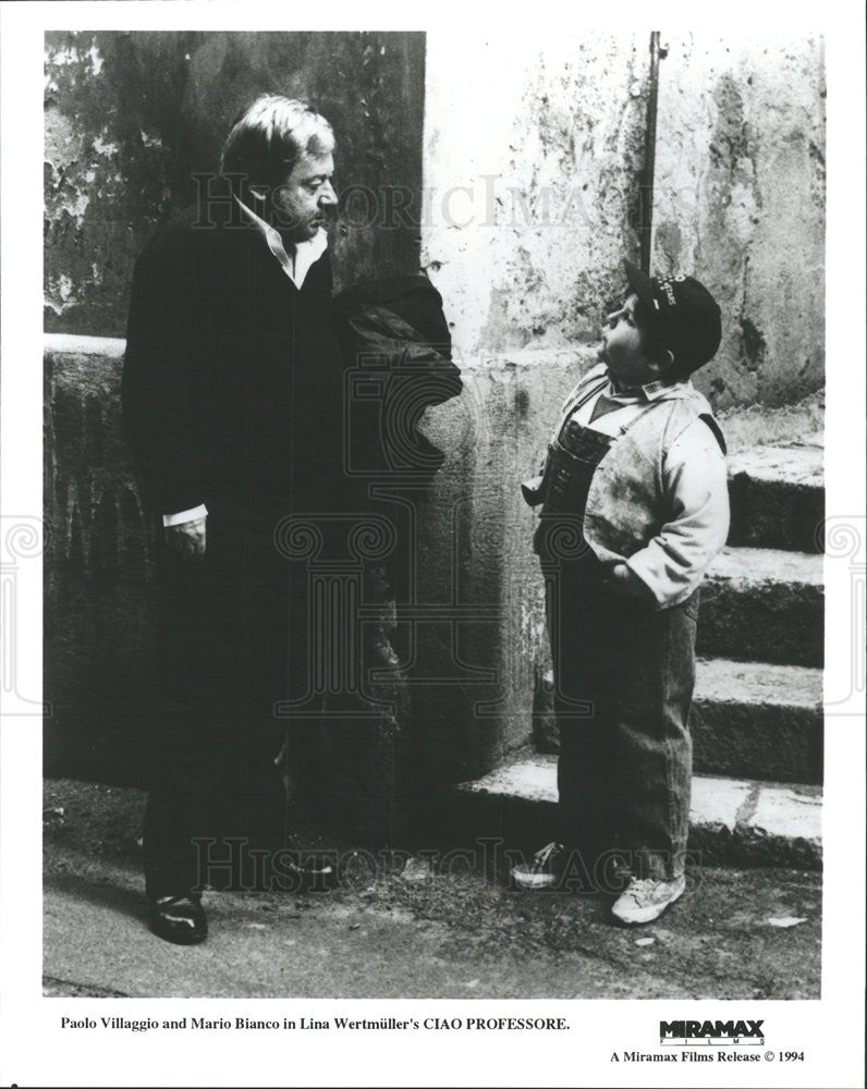 1994 Press Photo Paolo Villaggio and Mario Bianco in &#39;Ciao Professore&quot; - Historic Images