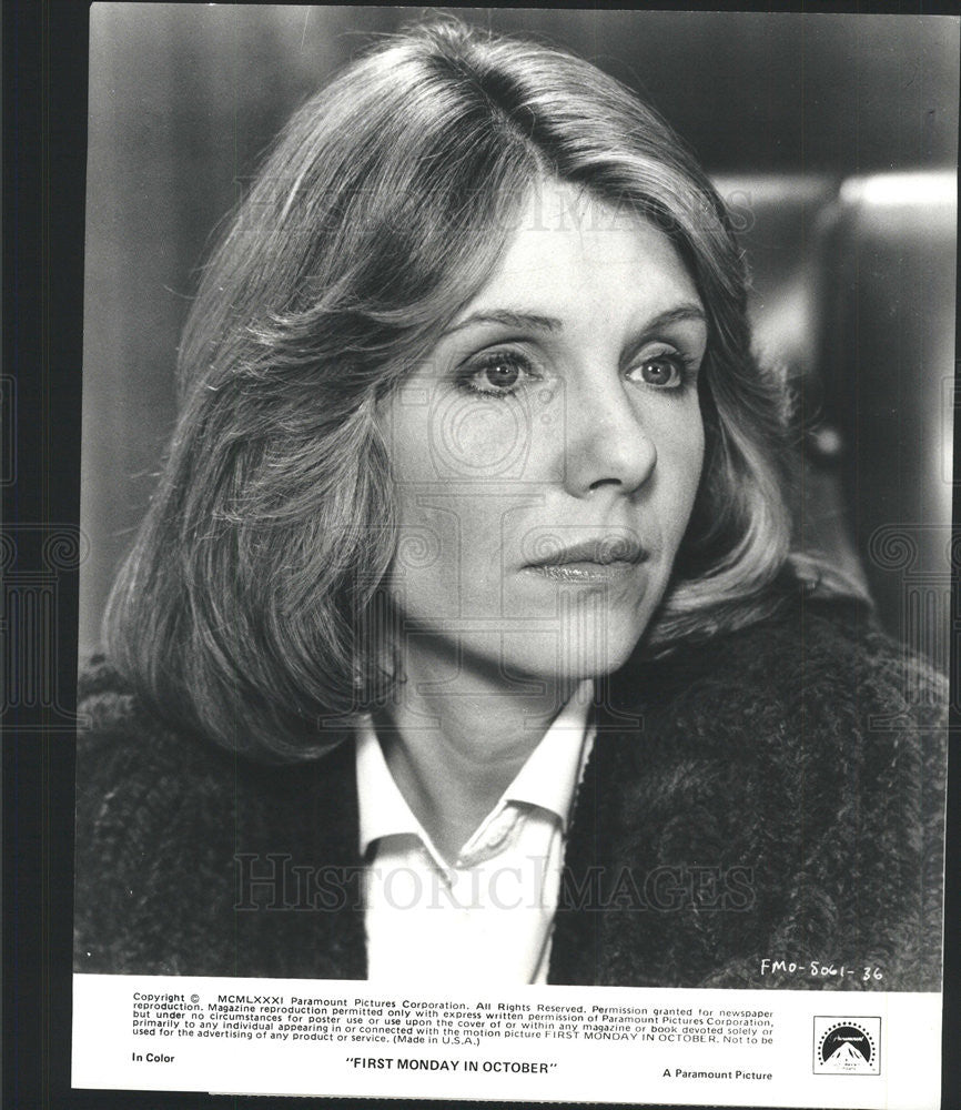 1981 Press Photo Jill Clayburgh Actress First Monday October - Historic Images