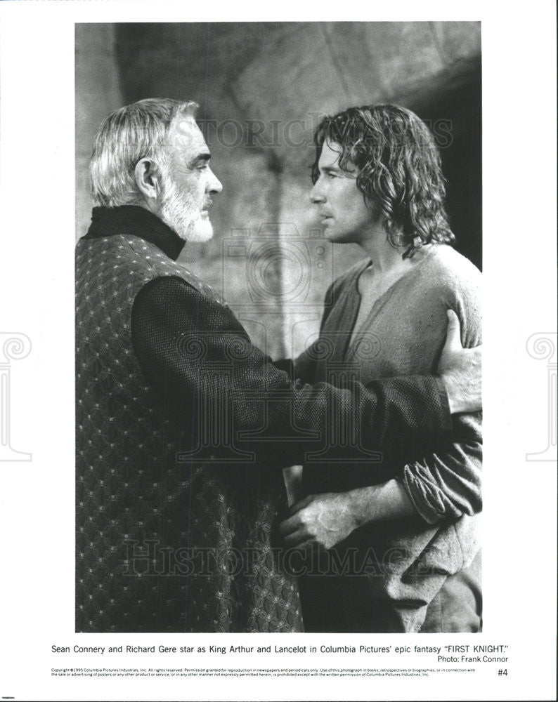 1995 Press Photo First Knight Sean Connery Richard Gere - Historic Images