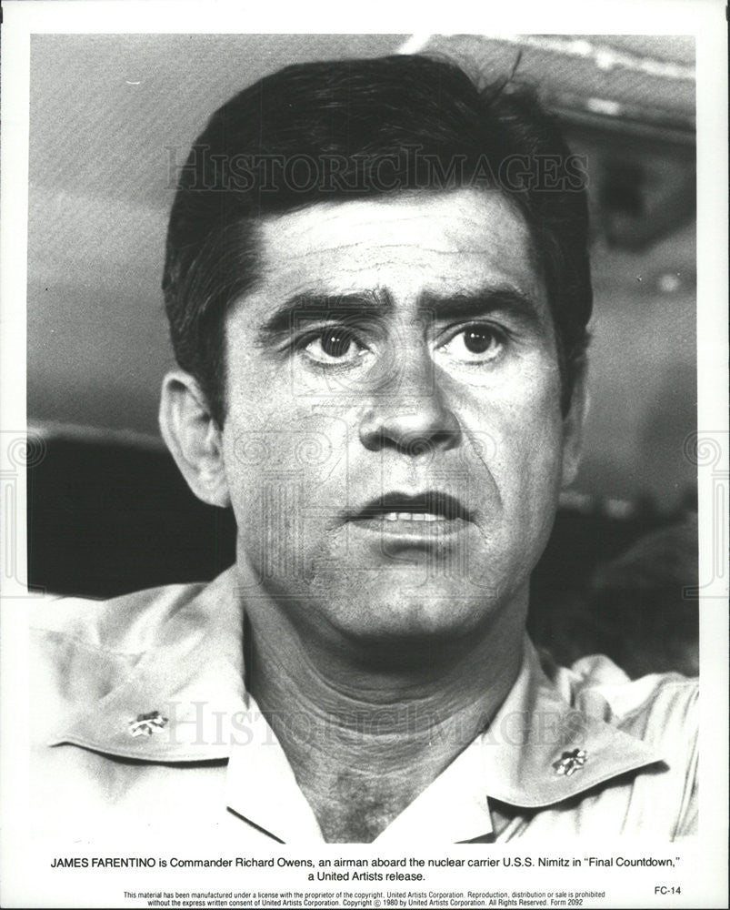 1980 Press Photo Final Countdown James Farentino - Historic Images