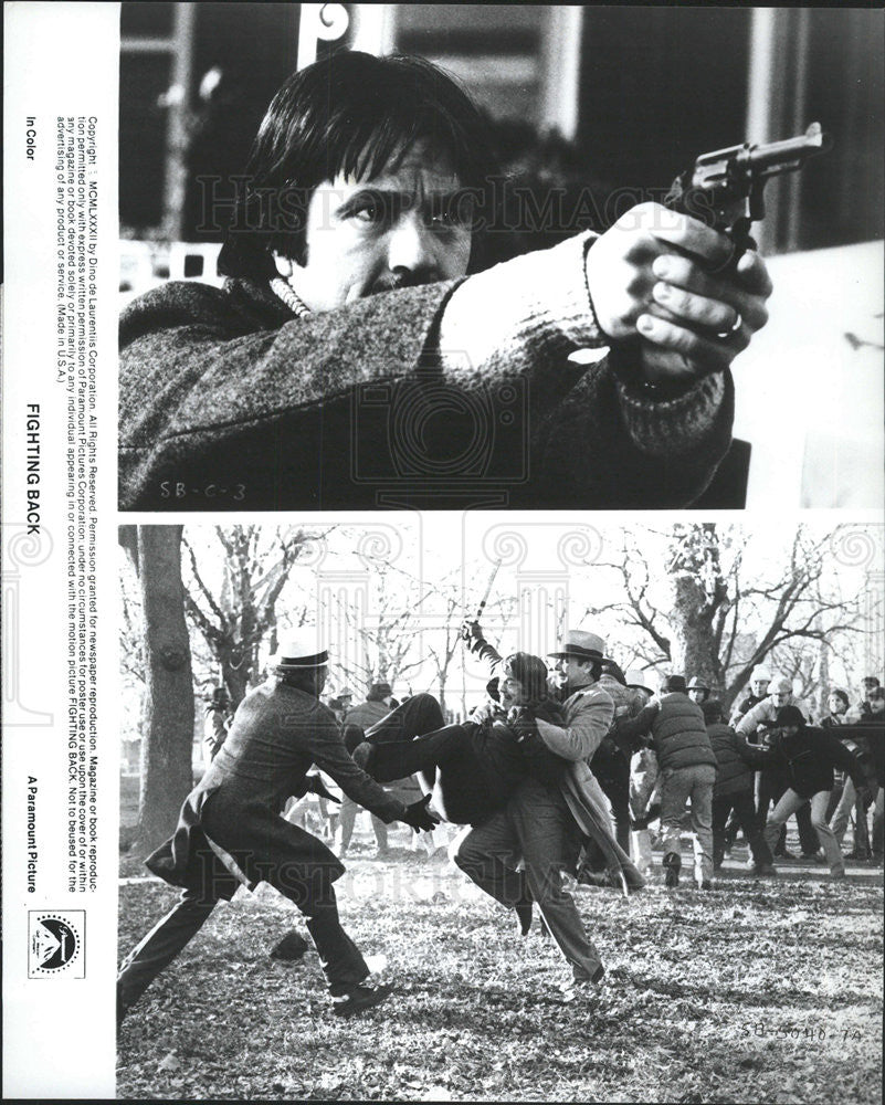 1982 Press Photo Fighting Back Tom Skerritt - Historic Images