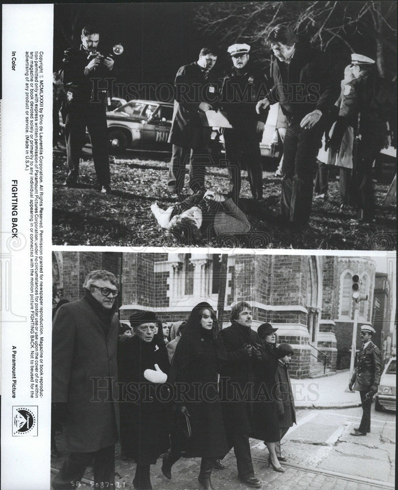 1982 Press Photo Fighting Back Tom Skerritt - Historic Images