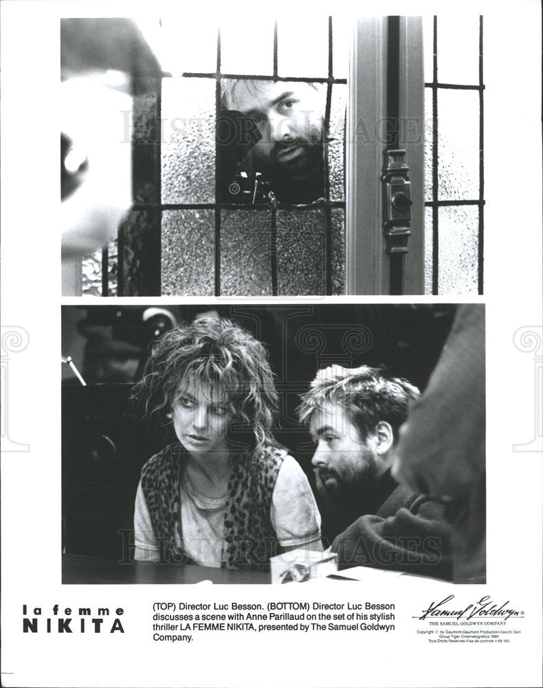 1990 Press Photo La Femme Nikita director Luc Besson Anne Parillaud - Historic Images