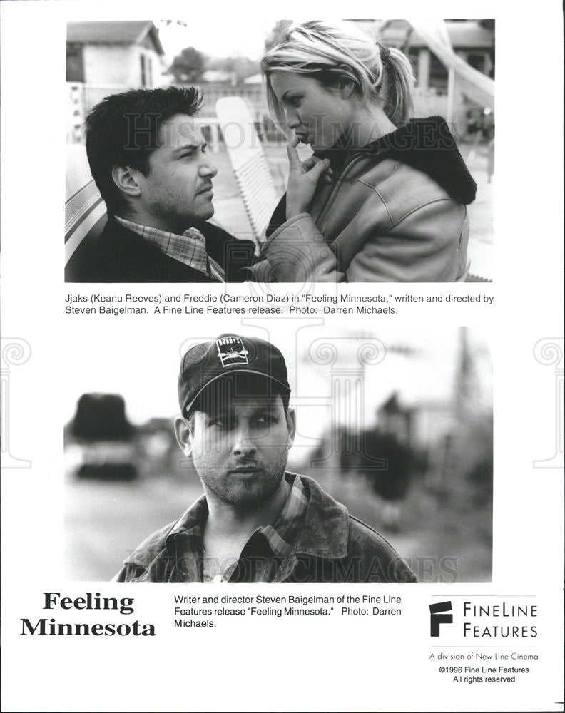 1996 Press Photo Feeling Minnesota Film Cameron Diaz Keanu Reeves Director - Historic Images