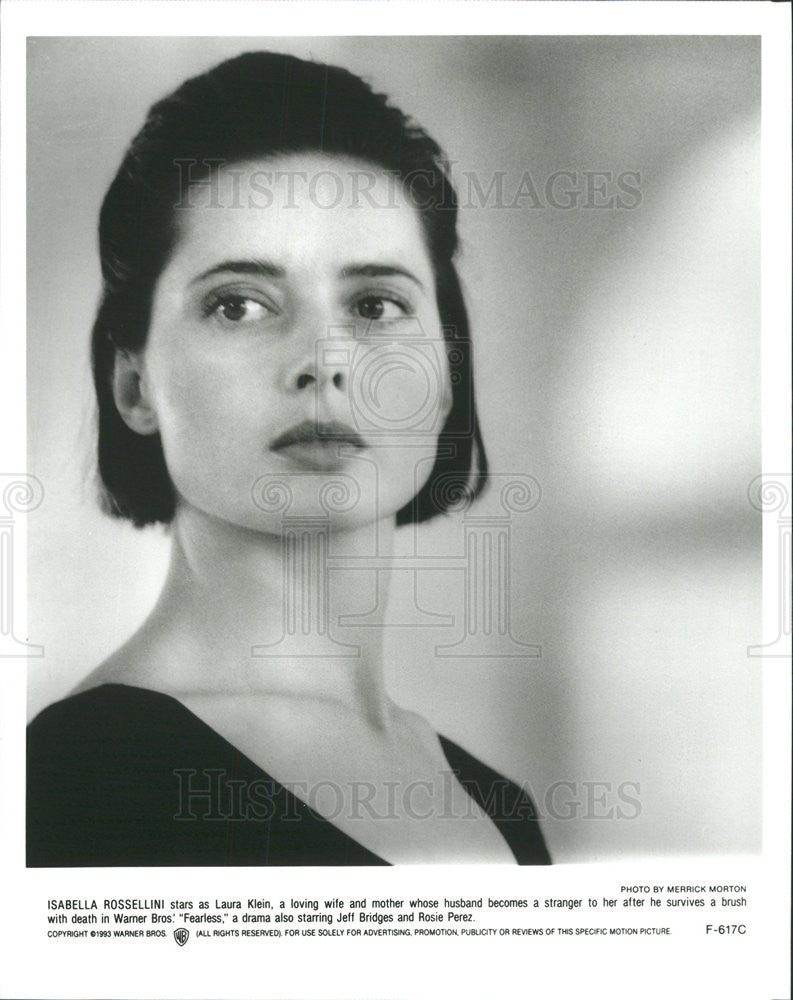 1993 Press Photo Isabella Rossellini Fearless - Historic Images