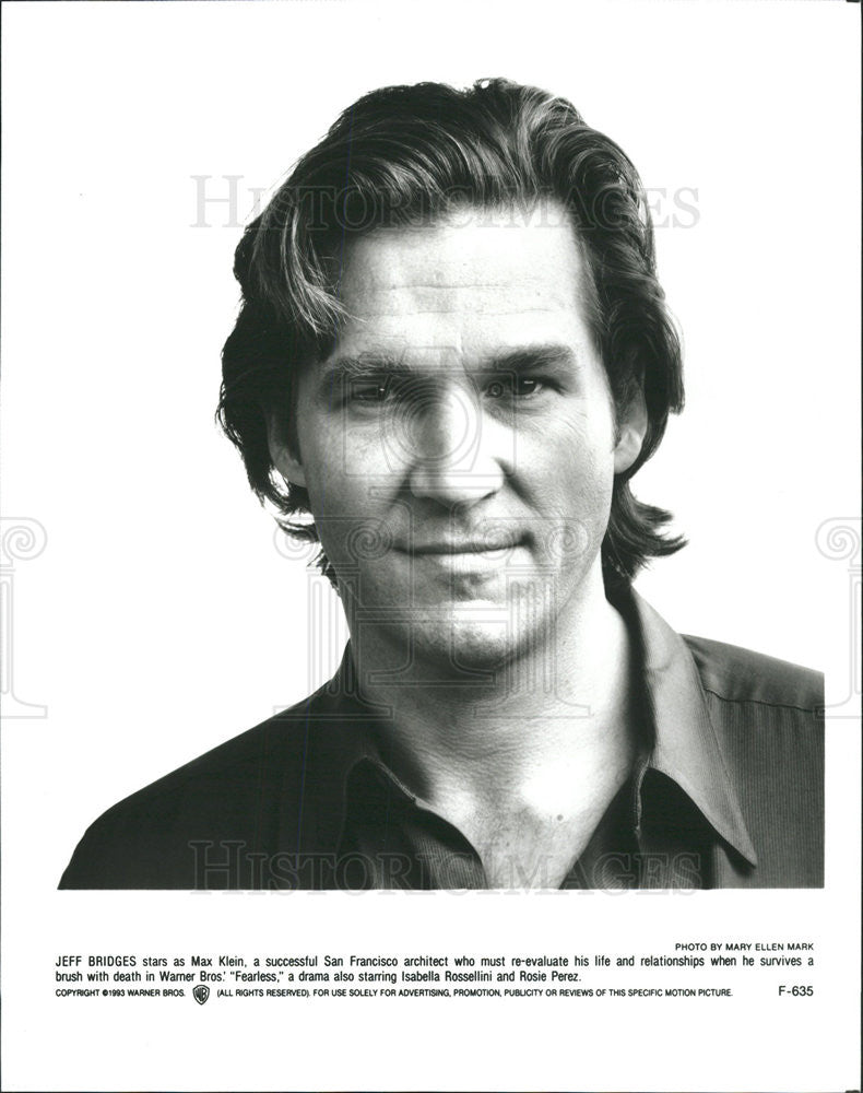 1993 Press Photo Jeff Bridges Fearless - Historic Images