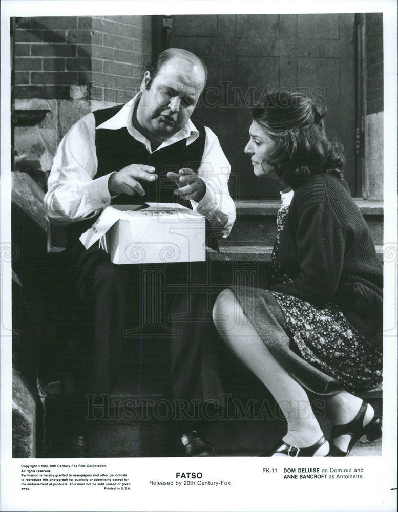 1980 Press Photo Fatso Dom Deluise Anne Bancroft - Historic Images
