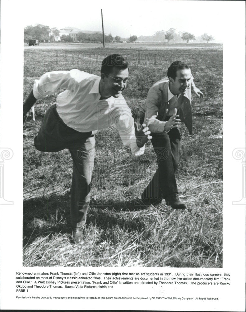 1995 Press Photo Frank And Ollie Documentary Film Subjects Thomas Johnston Scene - Historic Images