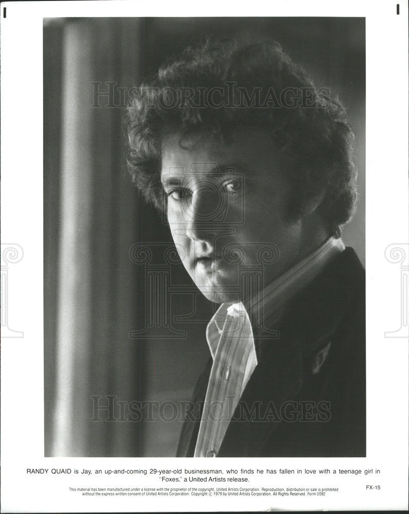 1979 Press Photo Foxes Randy Quaid - Historic Images