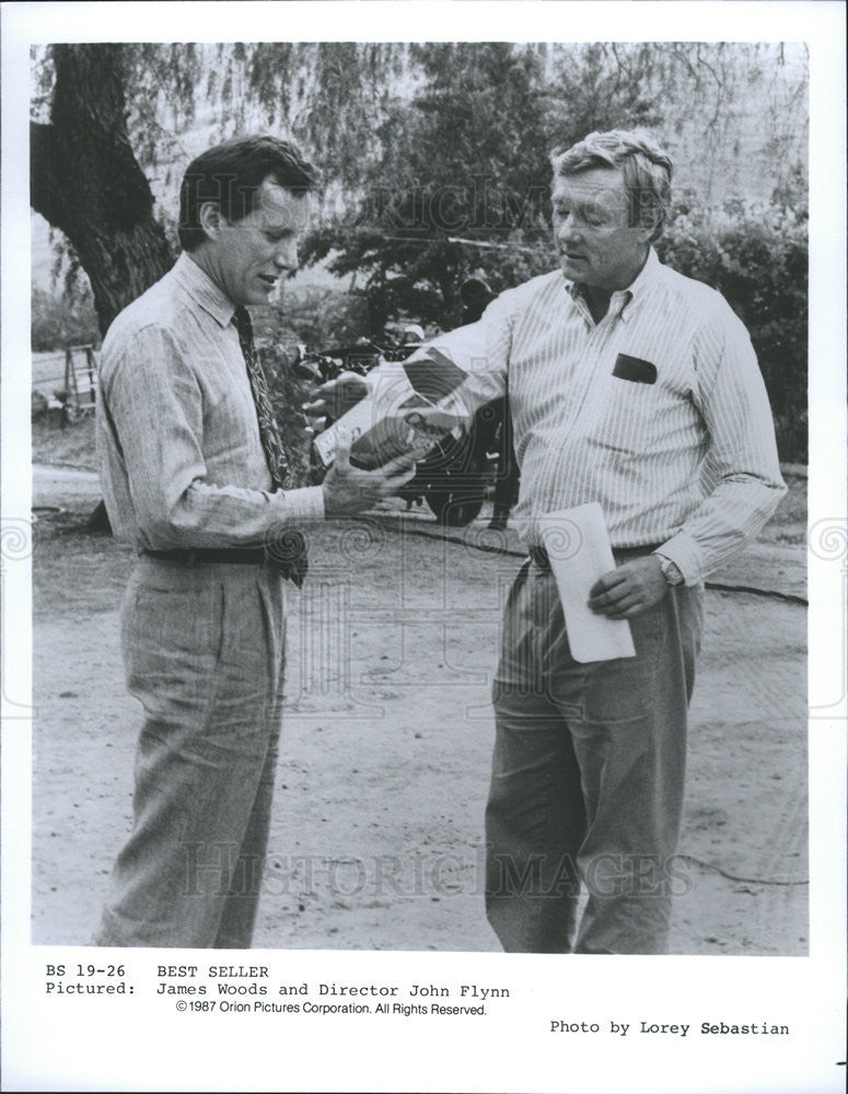 1987 Press Photo Best Seller James Woods director John Flynn - Historic Images