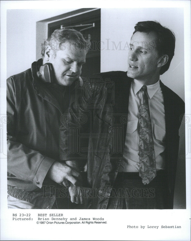 1987 Press Photo Best Seller Brian Dennehy James Woods - Historic Images