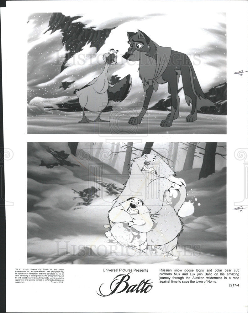 1995 Press Photo Balto animation - Historic Images