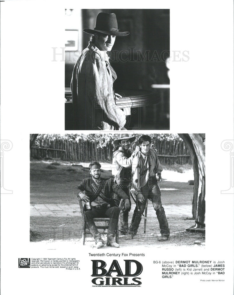 1994 Press Photo Film Bad Girls Dermot Mulroney James Russo - Historic Images