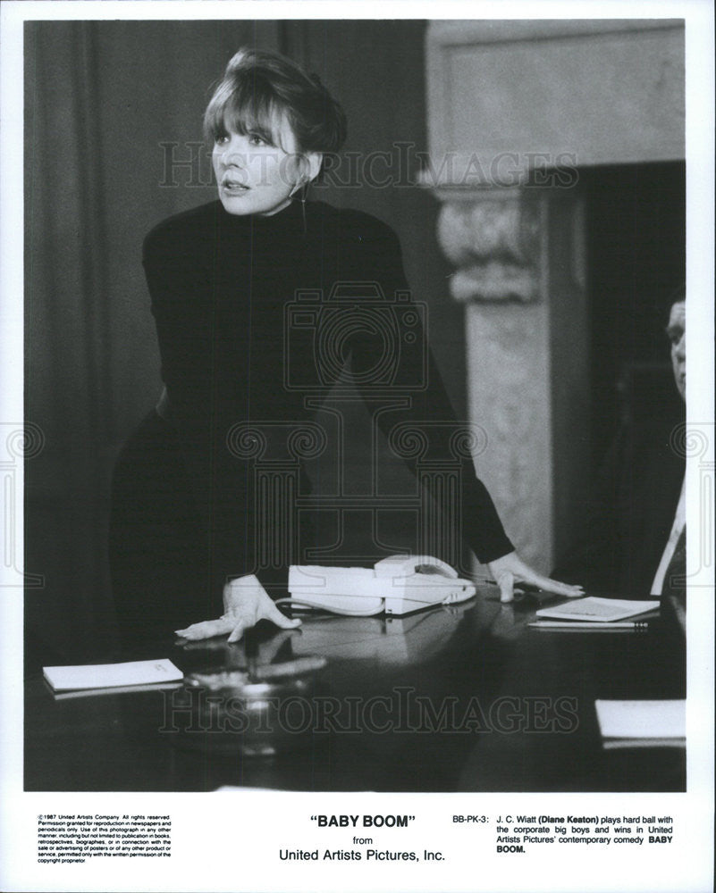 1987 Press Photo Film Baby Boom Diane Keaton - Historic Images