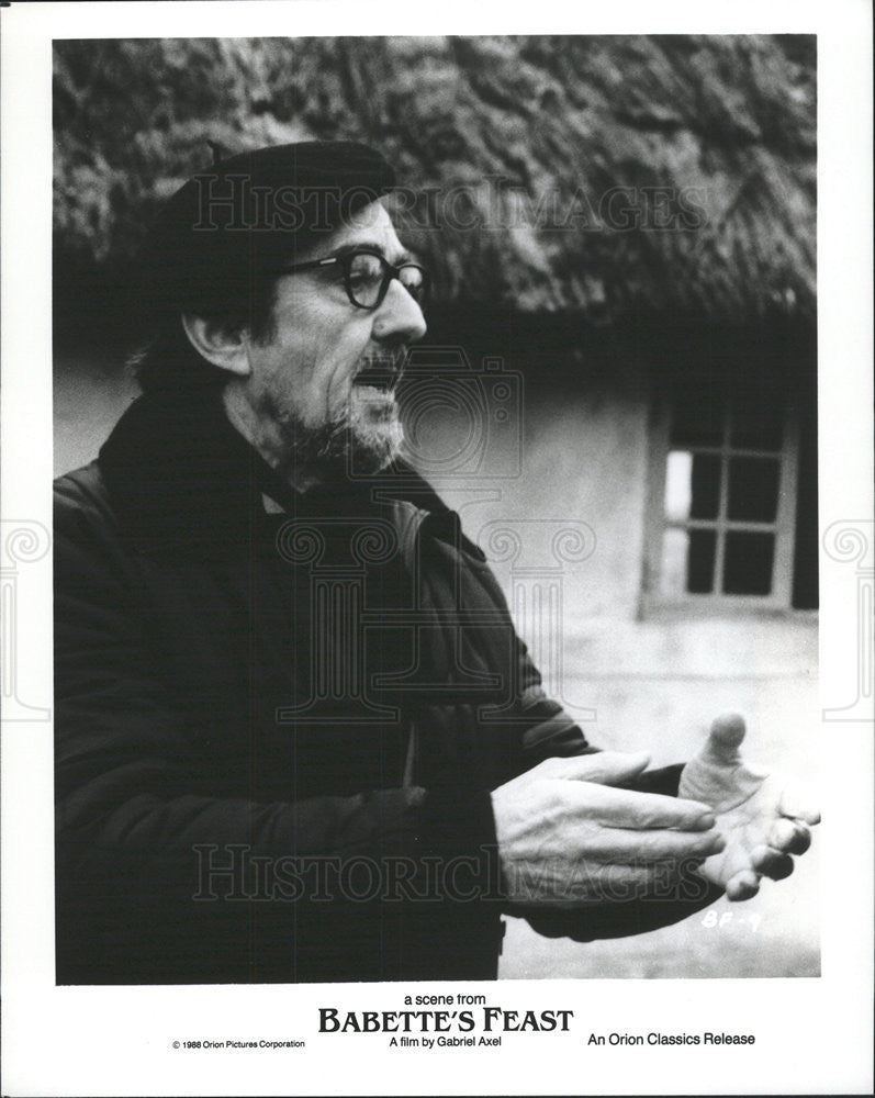 1987 Press Photo Babette&#39;s Feast director Gabriel Axel - Historic Images