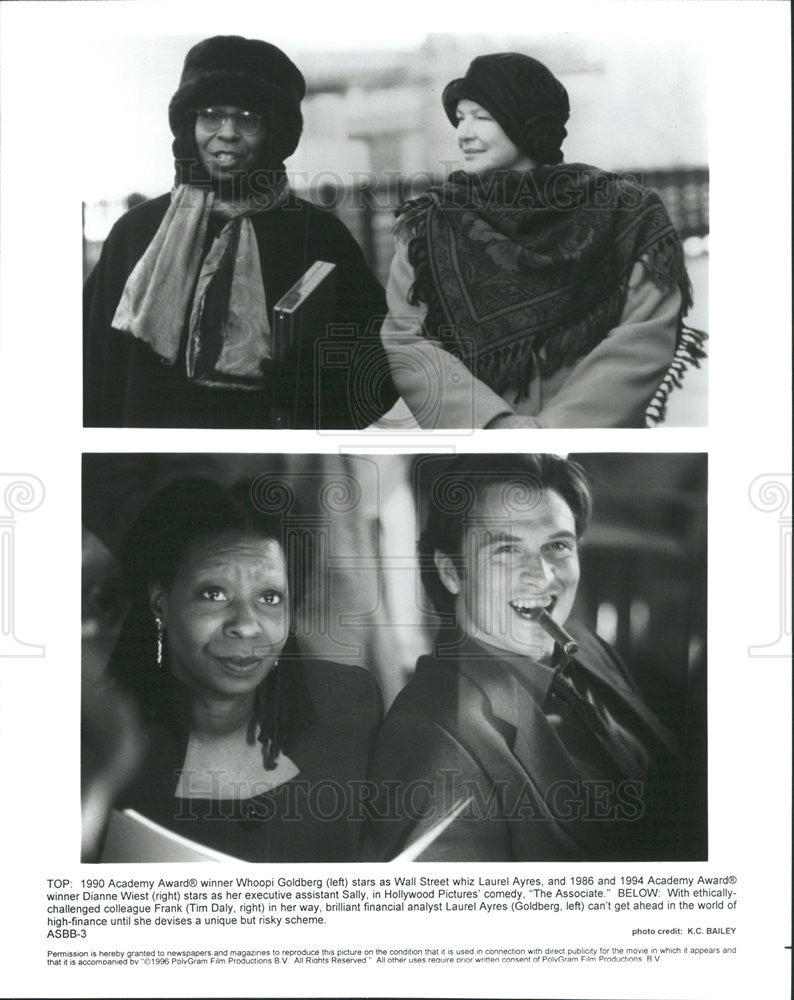 1996 Press Photo Film The Associate Whoopi Goldberg Dianne West Tim Daly - Historic Images