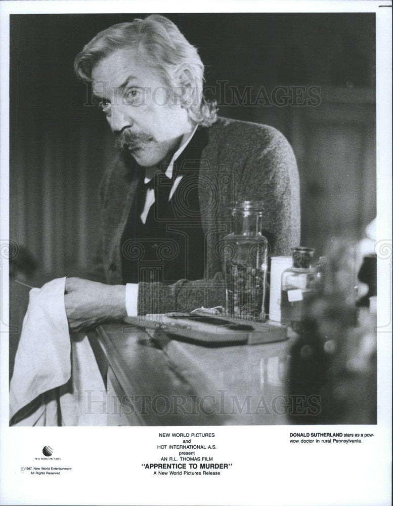 1987 Press Photo Donald Sutherland Actor Apprentice Murder - Historic Images