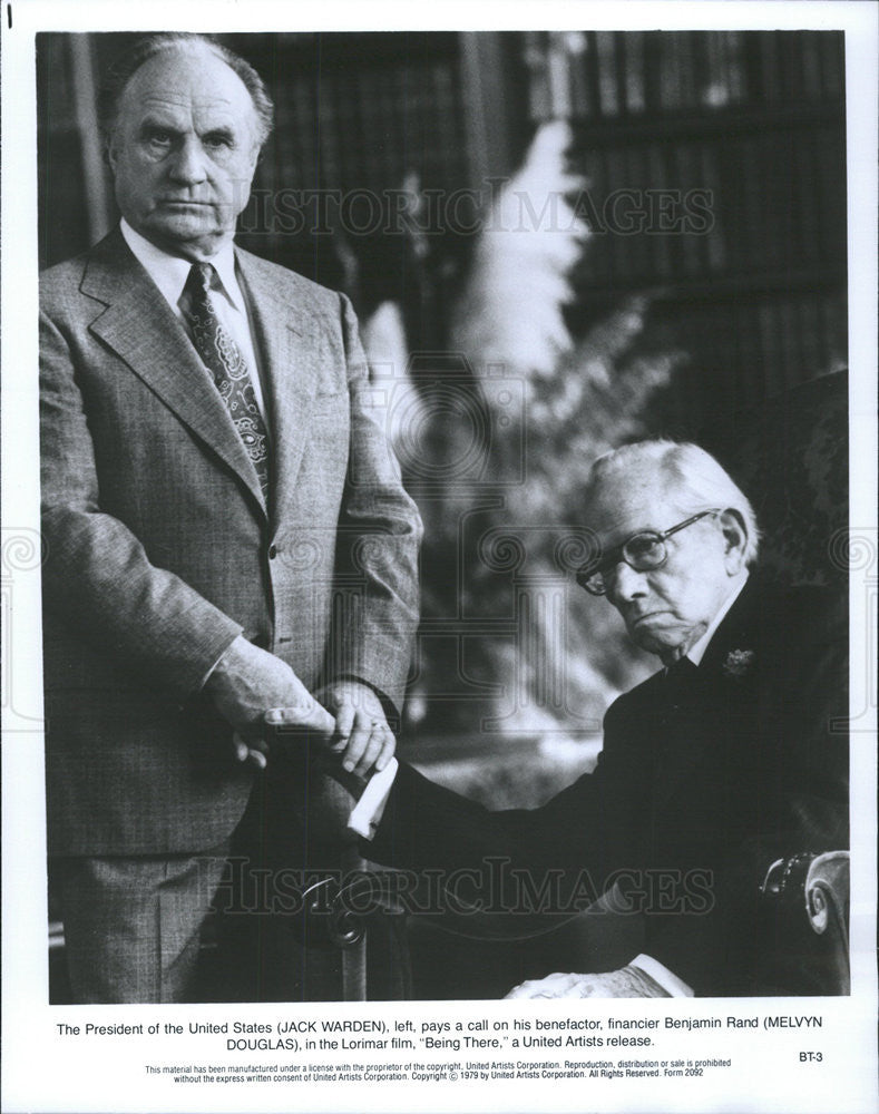 1979 Press Photo Being There Jack Warden Melvyn Douglas - Historic Images