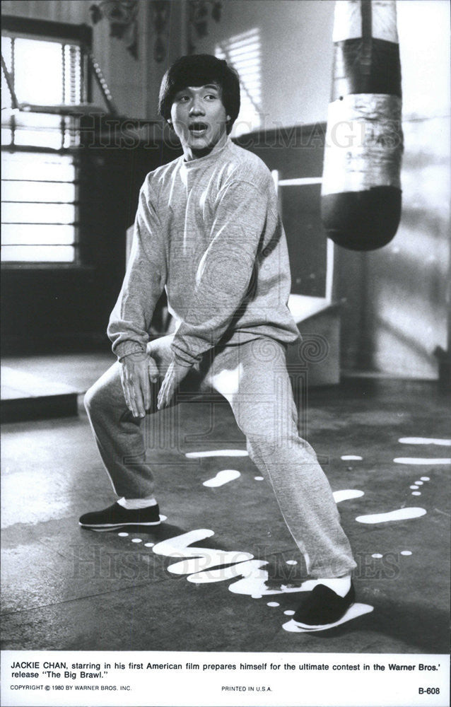 1980 Press Photo The Big Brawl Jackie Chan - Historic Images