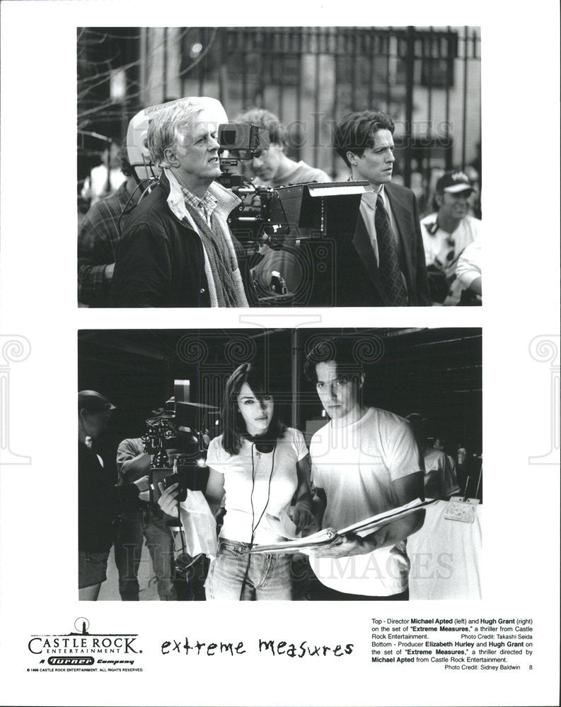 1988 Press Photo Extreme Measures Film Hugh Grant Director Michael Apted - Historic Images